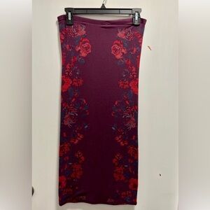 Free People floral pencil skirt